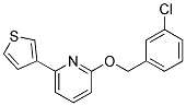 2-[(3-CHLOROBENZYL)OXY]-6-THIEN-3-YLPYRIDINE 结构式
