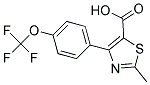 2-Methyl-4-(4-Trifluoromethoxyphenyl)-5-Thiazole-Carboxylic Acid 结构式