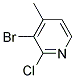 2-Chloro-3-Bromo-4-Methylpyridine 结构式