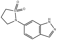 2-(2H-吲唑-6-基)异噻唑啉1,1-二氧化物 结构式