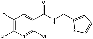 2,6-二氯-5-氟-N-(噻吩-2-基甲基)烟酰胺 结构式