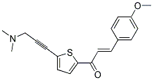 1-{5-[3-(Dimethylamino)prop-1-yn-1-yl]thien-2-yl}-3-(4-methoxyphenyl)prop-2-en-1-one 结构式