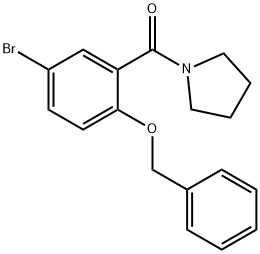 1-[2-(BENZYLOXY)-5-BROMOBENZOYL]PYRROLIDINE 结构式