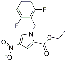 1-(2,6-DIFLUORO-BENZYL)-4-NITRO-1H-PYRROLE-2-CARBOXYLIC ACID ETHYL ESTER 结构式