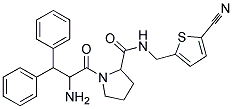 1-(2-AMINO-3,3-DIPHENYL-PROPIONYL)-PYRROLIDINE-2-CARBOXYLIC ACID (5-CYANO-THIOPHEN-2-YLMETHYL)-AMIDE 结构式