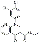 1-(3,4-DICHLORO-PHENYL)-4-OXO-1,4-DIHYDRO-[1,8]NAPHTHYRIDINE-3-CARBOXYLIC ACID ETHYL ESTER 结构式