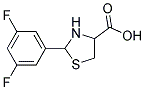 2-(3,5-DIFLUORO-PHENYL)-THIAZOLIDINE-4-CARBOXYLIC ACID 结构式