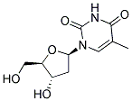 1-(2-Deoxy-B-Ribofuranosyl) Thymine 结构式