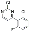 2-Chloro-4-(2-chloro-6-fluoro-phenyl)-pyrimidine 结构式