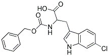 2-{[(benzyloxy)carbonyl]amino}-3-(6-chloro-1H-indol-3-yl)propanoic acid 结构式