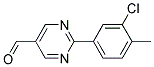 2-(3-chloro-4-methylphenyl)pyrimidine-5-carbaldehyde 结构式