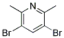 2,6-二甲基-3,5-二溴吡啶 结构式