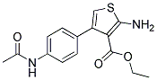 2-AMINO-4-(4-ACETAMINOPHENYL)-THIOPHENE-3-CARBOXYLIC ACID ETHYL ESTER 结构式