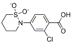 2-CHLORO-4-(1,1-DIOXIDO-1,2-THIAZINAN-2-YL)BENZOIC ACID 结构式