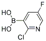 2-CHLORO-5-FLUOROPYRIDINYL-3-BORONIC ACID 结构式