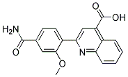 2-(4-CARBAMOYLMETHOXYPHENYL)QUINOLIN4-CARBOXYLIC ACID 结构式