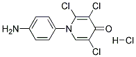1-(P-AMINOPHENYL)-2,3,5-TRICHLORO-4-PYRIDONEHYDROCHLORIDE 结构式