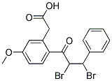 2-(2,3-DIBROMO-3-PHENYLPROPIONYL)-5-METHOXYPHENYLACETATE 结构式