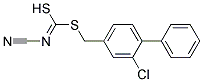 (2-CHLOROBIPHENYL-4-YL)METHYL-CYANOCARBONIMIDODITHIOATE 结构式