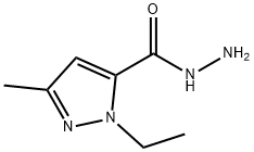 1-乙基-3-甲基-1H-吡唑-5-碳酰肼 结构式