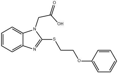 {2-[(2-PHENOXYETHYL)THIO]-1H-BENZIMIDAZOL-1-YL}ACETIC ACID 结构式