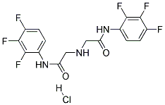 2-([2-Oxo-2-[(2,3,4-trifluorophenyl)amino]ethyl]amino)-N-(2,3,4-trifluorophenyl)acetamide hydrochloride 结构式