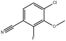 4-氯-2-氟-3-甲氧基苯甲腈 结构式