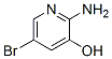 2-氨基-3-羟基-5-溴吡啶 结构式