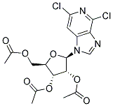 1-(2,3,5-TRI-O-ACETYL-B-D-RIBOFURANOSYL)-4,6-DICHLOROIMIDAZO[4,5-C]PYRIDINE 结构式