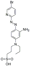 2-(5-Bromo-2-pyridylazo)-5-[N-N-propyl-N-(3-sulfopropyl)amino]aniline 结构式