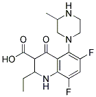 2-Ethyl-6,8-difluoro-2,4-dihydro-(3-methyl-1-piperazinyl)-4-oxo-3-quinolinecarboxylic acid 结构式