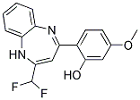 2-[2-Difluoromethyl-1H-1,5-benzodiazepin-4-yl]-5-methoxyphenol 结构式