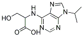 2-(9-ISOPROPYL-9H-PURIN-6-YLAMINO)-3-HYDROXYPROPANOIC ACID 结构式