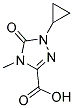 1-CYCLOPROPYL-4-METHYL-5-OXO-1,5-DIHYDRO-4H-1,2,4-TRIAZOL-3-CARBOXYLIC ACID 结构式