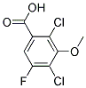 3-甲氧基-2,4-二氯-5-氟苯甲酸 结构式