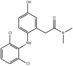2-[(2',6'-DICHLOROPHENYL)AMINO]-5-HYDROXYPHENYL-N,N-DIMETHYLACETAMIDE 结构式