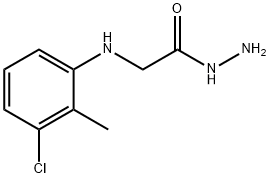 2-(3-CHLORO-2-METHYLANILINO)ACETOHYDRAZIDE 结构式