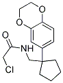 2-CHLORO-N-[[1-(2,3-DIHYDRO-1,4-BENZODIOXIN-6-YL)CYCLOPENTYL]METHYL]ACETAMIDE 结构式