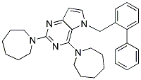 2,4-BIS-AZEPAN-1-YL-5-BIPHENYL-2-YLMETHYL-5H-PYRROLO[3,2-D]PYRIMIDINE 结构式