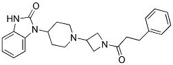 1-(1-[1-(3-PHENYLPROPANOYL)AZETIDIN-3-YL]PIPERIDIN-4-YL)-1,3-DIHYDRO-2H-BENZIMIDAZOL-2-ONE 结构式
