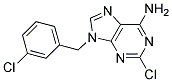 2-CHLORO-9-(3-CHLORO-BENZYL)-9H-PURIN-6-YLAMINE 结构式