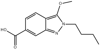 2-丁基-3-甲氧基-2H-吲唑-6-羧酸 结构式