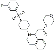 2-(1-[(3-FLUOROPHENYL)SULFONYL]PIPERIDIN-4-YL)-1-(2-MORPHOLIN-4-YL-2-OXOETHYL)-1,2,3,4-TETRAHYDROISOQUINOLINE 结构式