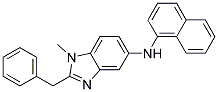 (2-BENZYL-1-METHYL-1H-BENZOIMIDAZOL-5-YL)-NAPHTHALEN-1-YL-AMINE 结构式