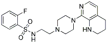 2-FLUORO-N-(2-[4-(1,2,3,4-TETRAHYDRO-1,7-NAPHTHYRIDIN-8-YL)PIPERAZIN-1-YL]ETHYL)BENZENESULFONAMIDE 结构式