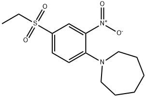 1-[4-(ETHYLSULFONYL)-2-NITROPHENYL]-HEXAMETHYLENEIMINE 结构式