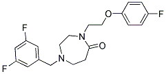 1-(3,5-DIFLUOROBENZYL)-4-[2-(4-FLUOROPHENOXY)ETHYL]-1,4-DIAZEPAN-5-ONE 结构式