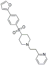 2-[2-(4-([4-(2-FURYL)PHENYL]SULFONYL)PIPERIDIN-1-YL)ETHYL]PYRIDINE 结构式