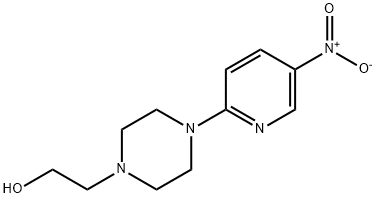 2-(4-(5-硝基吡啶-2-基)哌嗪-1-基)乙烷-1-醇 结构式