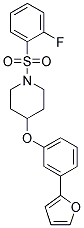 1-[(2-FLUOROPHENYL)SULFONYL]-4-[3-(2-FURYL)PHENOXY]PIPERIDINE 结构式